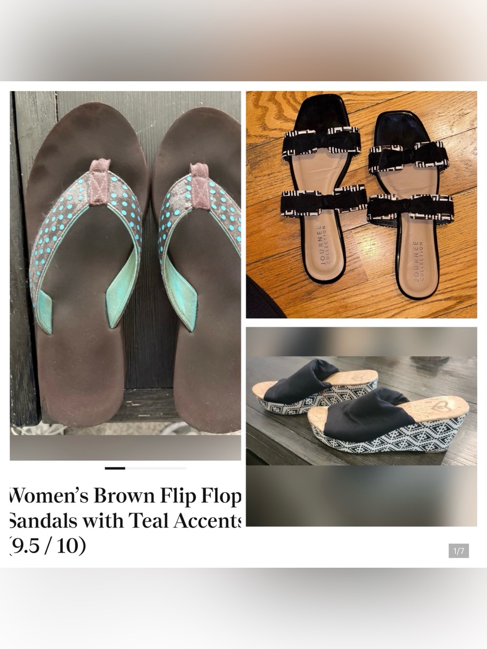 🤩BUNDLE SANDALS DEAL: 3 for $10 (size 9.5) ⭐️